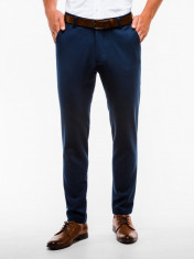 Pantaloni premium casual barbati P832 bleumarin foto