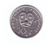 Moneda Polinezia Franceza 10 francs/franci 1984, stare foarte buna, cu luciu