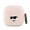 Husa Karl Lagerfeld 3D Choupette&#039;s Head pentru Apple AirPods 4, Roz