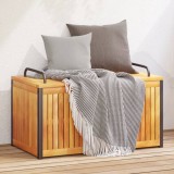 Cutie Depozitare Perne Exterior vidaXL 85x45x53cm Lemn Acacia Maro Impermeabila