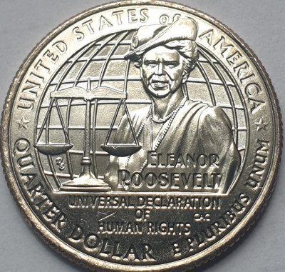 25 cents / quarter dollar 2023 USA, Eleanor Roosevelt, Women Quarter Prog. P/D foto
