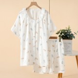 Cumpara ieftin Pijama dama "Warm &amp; Chic" din doua piese, PJ009, Alb