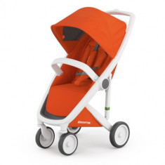 Carucior Classic Upp Ecologic cu Cadru Alb Orange foto