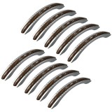 Cumpara ieftin Set 10 Manere din plastic, HL021, lungime 127 mm, distanta gauri 96 mm, maro cu model