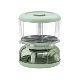 Dozator etajat de cereale flippy, rotativ 360, 6 compartimente, capacitate 10l, cofraj special pentru oua, vas pentru scurgerea cerealelor, 35x27.5 cm