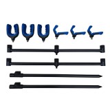 Set 2 BUZZ BAR FEEDER CU picheti reglabili si suporti feeder 3 posturi+geanta transport