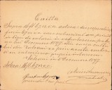 A2546N Chitanță olografă salariu &icirc;nvățător rom&acirc;n Vălcani Timiș 1897