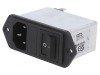 Conector AC C14 1A 250VAC