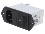 Conector AC C14 1A 250VAC