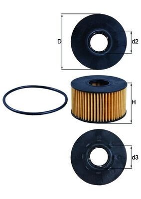 MAHLE OX 191D Filtru ulei foto