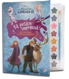 Cumpara ieftin Sa pictam impreuna! Carte de colorat cu pensula si acuarele. Regatul de Gheata II/***
