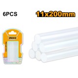 Bara silicon pistol lipit set 6 bucati, pentru lipit cu silicon sau adeziv - Ingco AKTGS2061