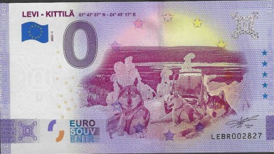 NOU : 0 EURO SOUVENIR - FINLANDA , LEVI - KITTILA - 2022.1 - UNC foto