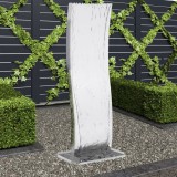 VidaXL F&acirc;nt&acirc;nă de grădină cu pompă, 130 cm, oțel inoxidabil, curbat