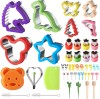 Set 45 Forme Sandvișuri Prăjituri Bento Box, Oțel Inoxidabil + Furculițe Plastic, Multicolor, Ustensile Bucătărie