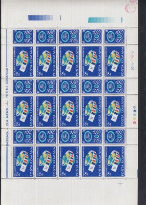 1990 LP 1245 a ZIUA MARCII POSTALE ROMANESTI COALA 15 DE MARCI + 15 VINIETE MNH foto