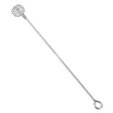 Bat metalic Pufo Honey pentru miere, 23 cm, argintiu