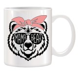 Cana alba personalizata &quot; Mama Bear&quot;, INOVATIX&reg;. 330ml