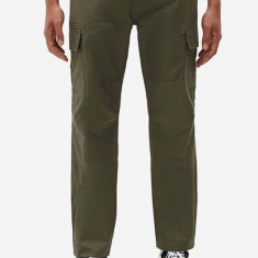 Dickies pantaloni de bumbac culoarea verde, drept DK0A4XDUMGR-GREEN