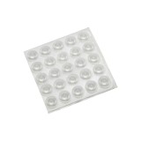 Set 25 buline autoadezive antiderapente Crisalida, diametru 9 mm, Transparent