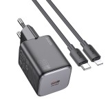 Cumpara ieftin Incarcator Hoco N40 Type-C, 20W, QC PD, cu Cablu Type-C la Lightning, Negru