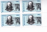 ROMANIA 2002 LP 1578 OAMENI DE SEAMA EMANUIL GOJDU BLOC DE 4 TIMBRE MNH