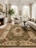 Covor Lotos 1557-310, Marime 50 x 80 cm, Verde, Inaltime Fir 8 mm, Antialergic, Polipropilena, Living, Dormitor, Sufragerie, Birou