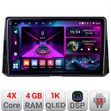 Navigatie Toyota Corolla/Auris 2018- A-388 4+64 InCell Display 1K Android Waze USB Navigatie Internet Youtube Radio