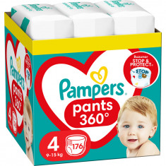 Scutece-chilotel Pampers Pants XXL Box Marimea 4, 9-15 kg, 176 buc