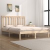 VidaXL Cadru de pat dublu, 135x190 cm, lemn masiv de pin 3103818