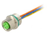 Soclu M12 4PIN D-Ethernet Montare Panou 0.5m