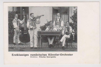 Carte postala necirculata Orchestra Nicolae Georgescu FOLCLOR foto