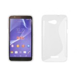 Husa Silicon Transparent S-Line Sony Xperia E4G, Protectie Telefon