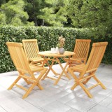 Cumpara ieftin Set mobilier de grădină, 5 piese, lemn masiv de tec