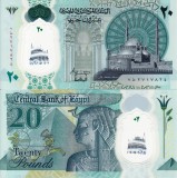 Egipt 20 Pounds 2023 Bancnota Polimer UNC Africa Ne流通