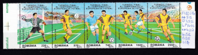 1996 Turn. fin. al Camp. Eur. de Fotbal Anglia&amp;#039;96 LP1409a MNH Pret 3,9+1Lei foto