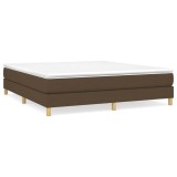 Cumpara ieftin Pat continental cu saltea maro inchis 180x200cm material textil