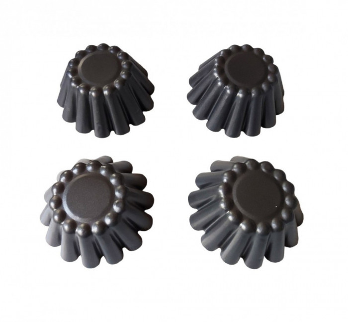 Forma pentru Savarine, Set 4 cavitati, Gri, 9 cm, 327COF