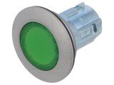 Comutator EAO 30mm acționat prin apăsare, LED verde, poziție stabilă 1
