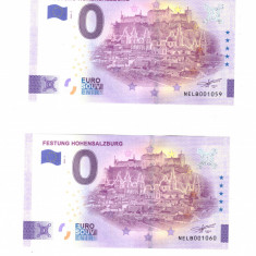 Bancnote souvenir Austria 0 euro Festung Hohensalzburg 2022-2, UNC, consecutive