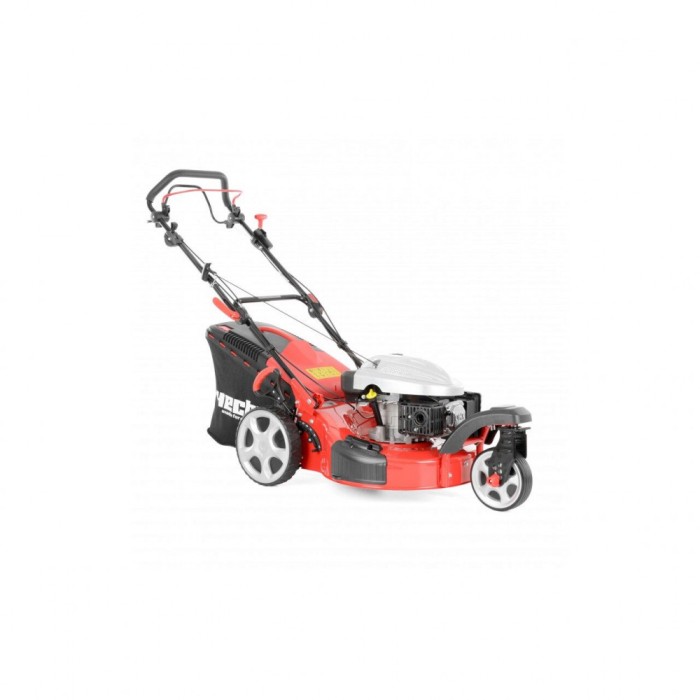 Masina de tuns iarba HECHT 5533 SW 5in1 HECHT5533SW5IN1, motor benzina, 4.9 CP, capacitate cilindrica 173 cmc, latime lucru 51 cm, autopropulsie