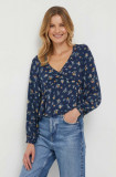 Pepe Jeans bluza ISLA femei, culoarea albastru marin, modelator