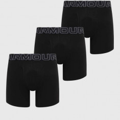 Under Armour boxeri 3-pack barbati, culoarea negru