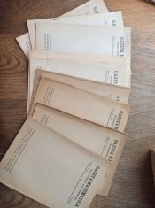 GAZETA MATEMATICA, SUPLIMENT CU EXERCITII, LOT 10 NUMERE, 1942, 1943 SI 1944 * SUPLIMENTE RARE !