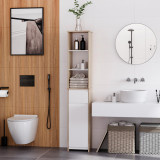 Cumpara ieftin Kleankin Dulap pentru baie, de dimensiuni reduse, din lemn, dulap tip coloana 32.6x30x171.2cm