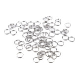 Set 140 inele metalice de conectare Crisalida, diametru 8 mm, Argintiu