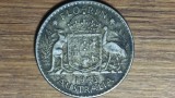 AG10 Australia - moneda de colectie argint 925 - 1 florin 1943 - George VI - varianta ag sterling - senzational patinata !