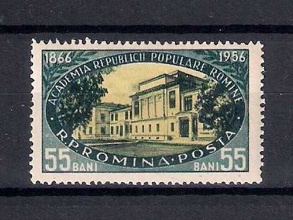 ROMANIA 1956 - 90 DE ANI DE LA INFIINTAREA ACADEMIEI ROMANE, MNH - LP 410