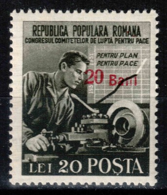 Romania 1952, LP 307, Lupta pentru pace (supratipar), MNH! foto