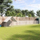 vidaXL Coteț pentru păsări, 8 x 2 x 2 m, oțel galvanizat 144558